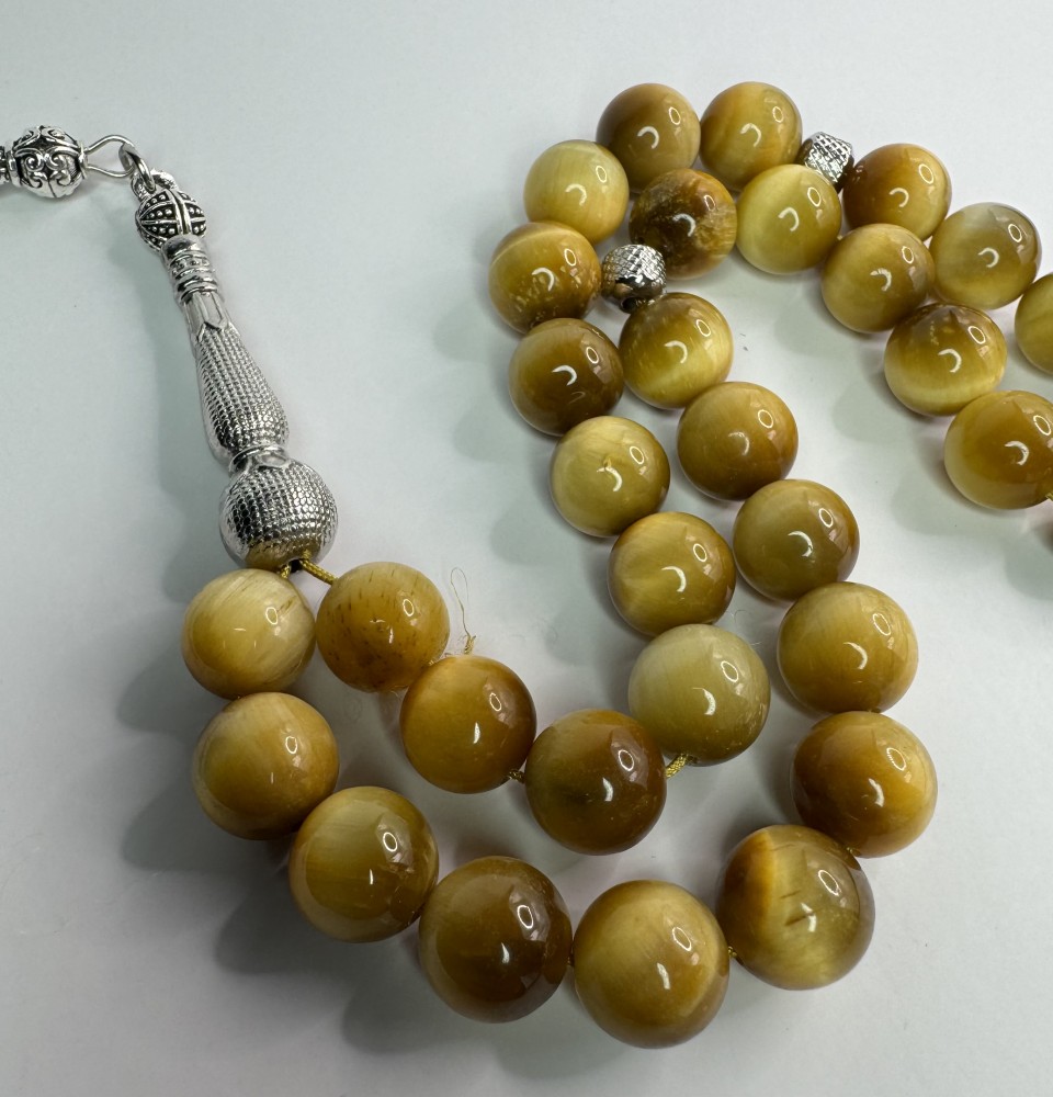 SR0012 High Quality Golden Tiger Eye Stone Rosary
